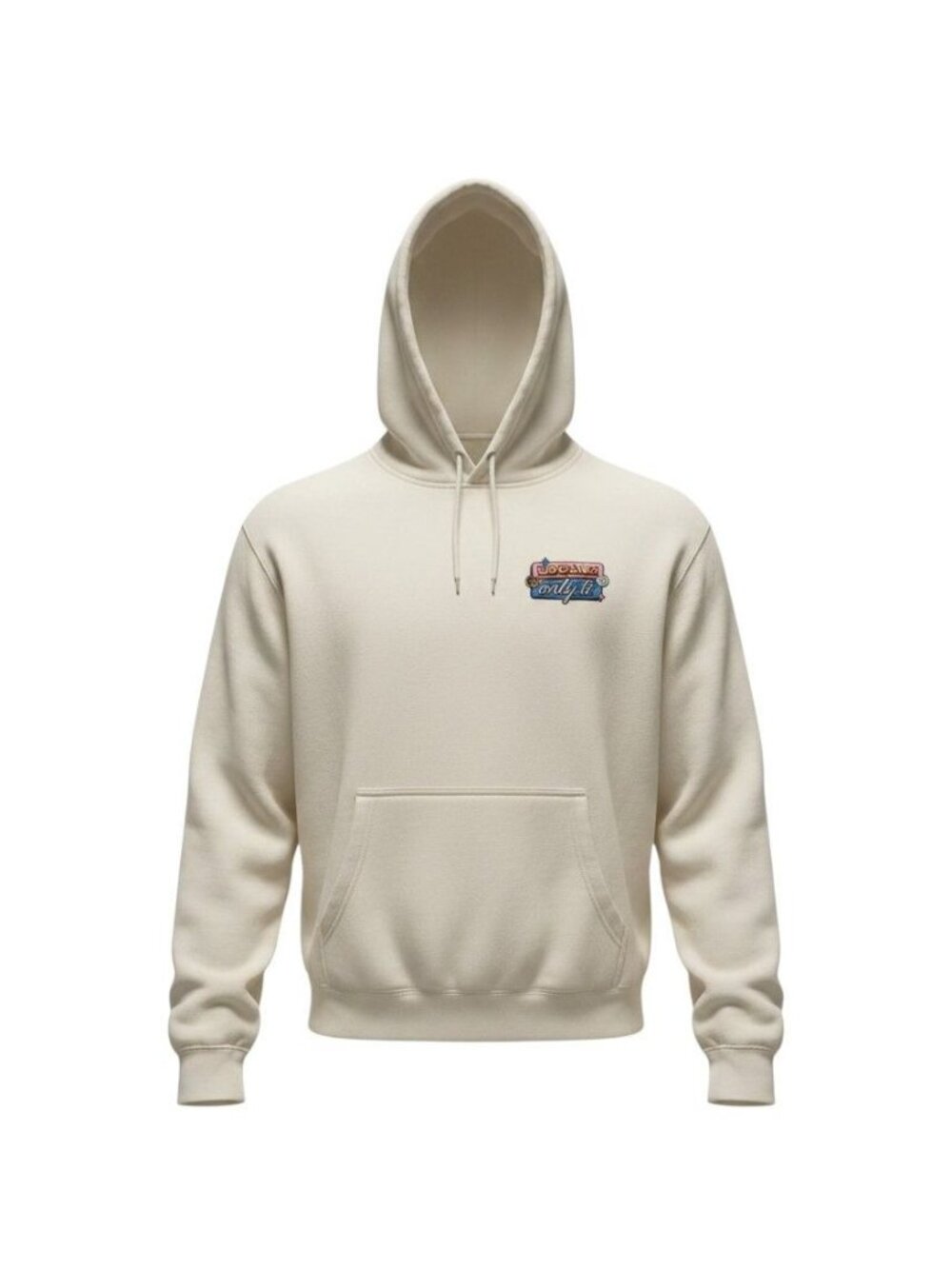 Locals Only LI Men Beige Graphic Pullover Hoodie XL